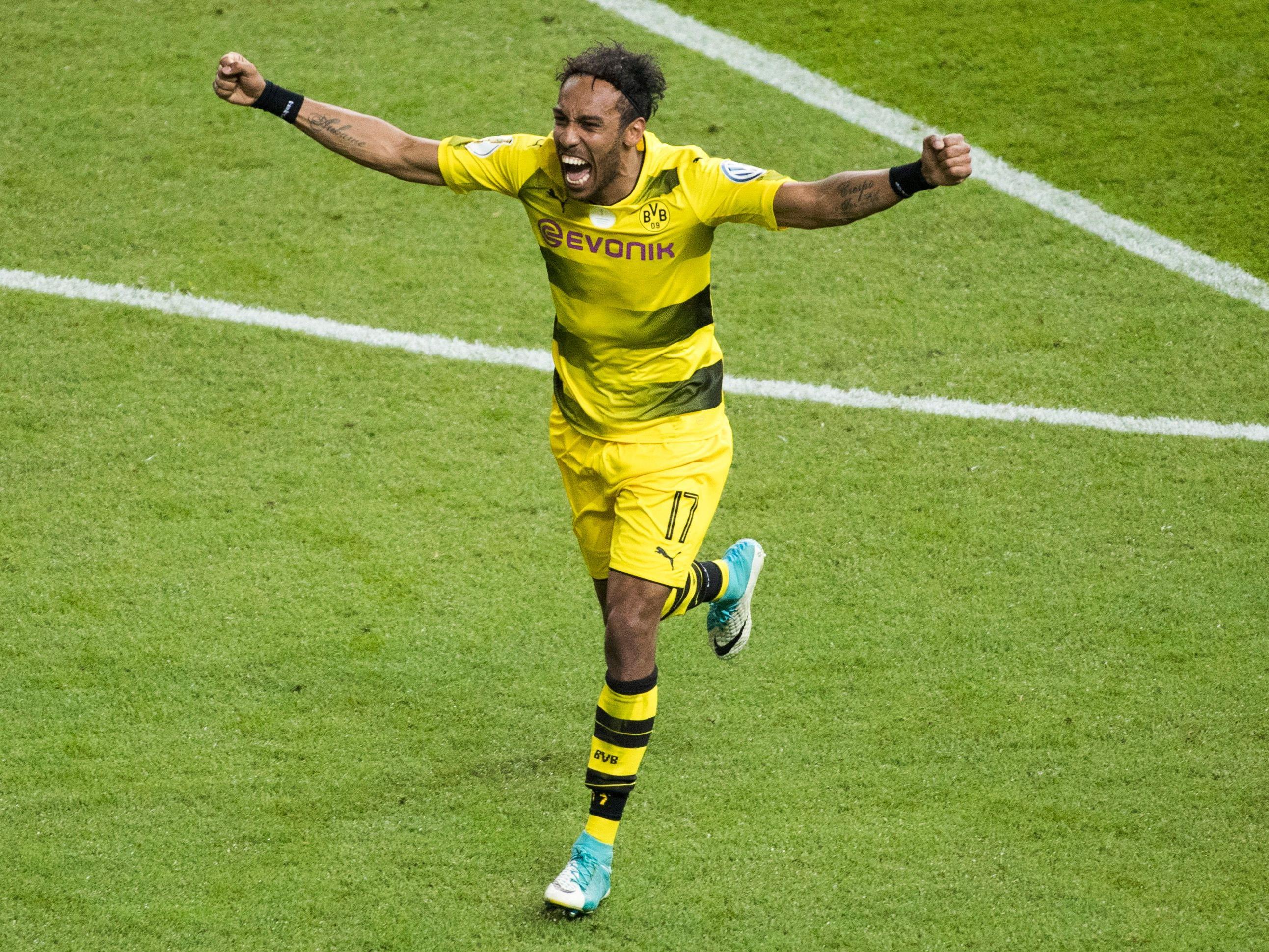 Im DFB-Pokalfinale jubelte Pierre-Emerick Aubameyang noch für Dortmund.