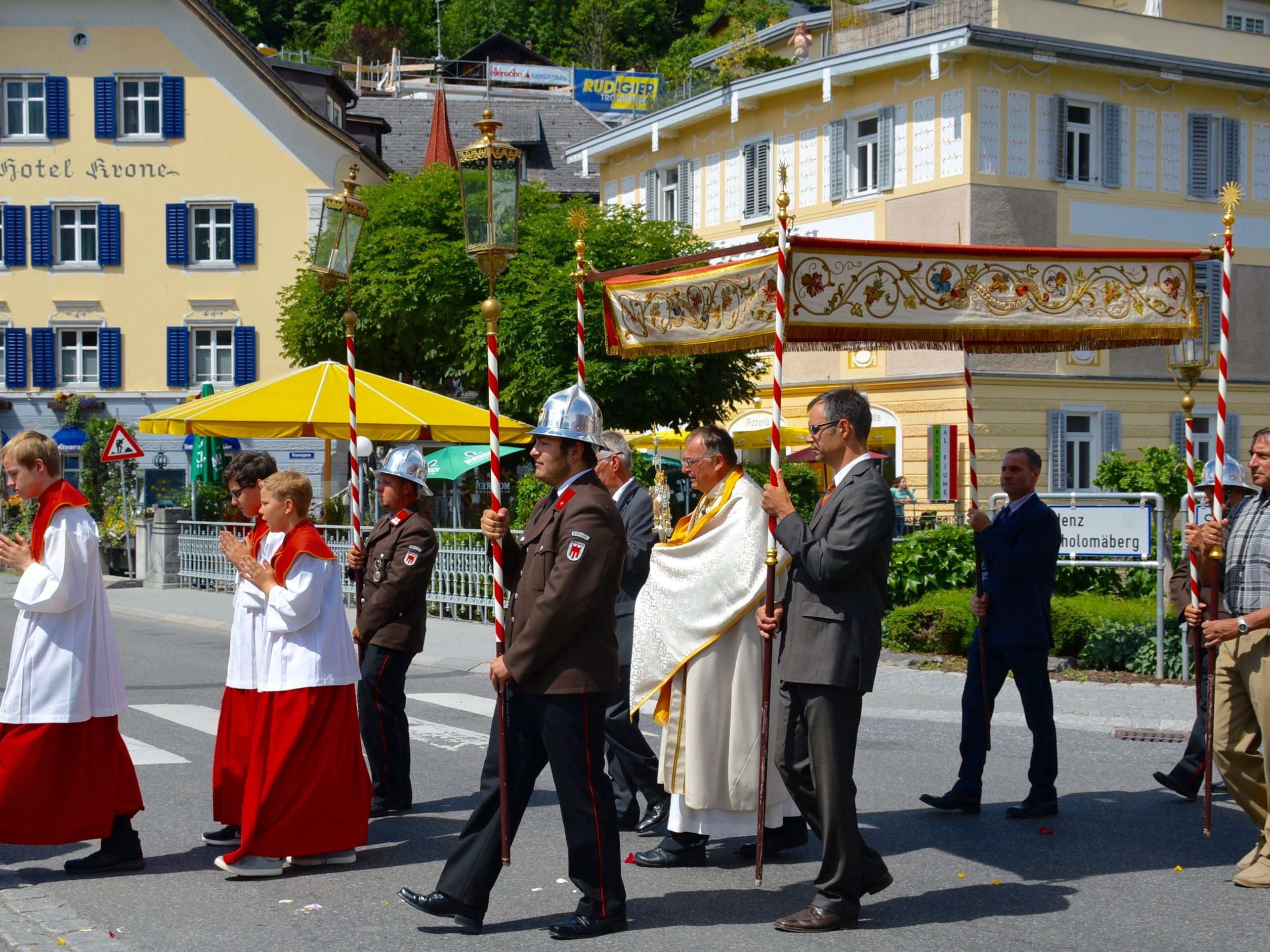 Fronleichnamsprozession in der Pfarrgemeinde Schruns