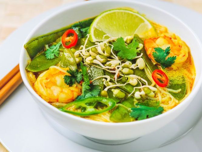 Darf es vielleicht eine exotische Laksa Soup sein? Darf es vielleicht eine exotische Laksa Soup sein?