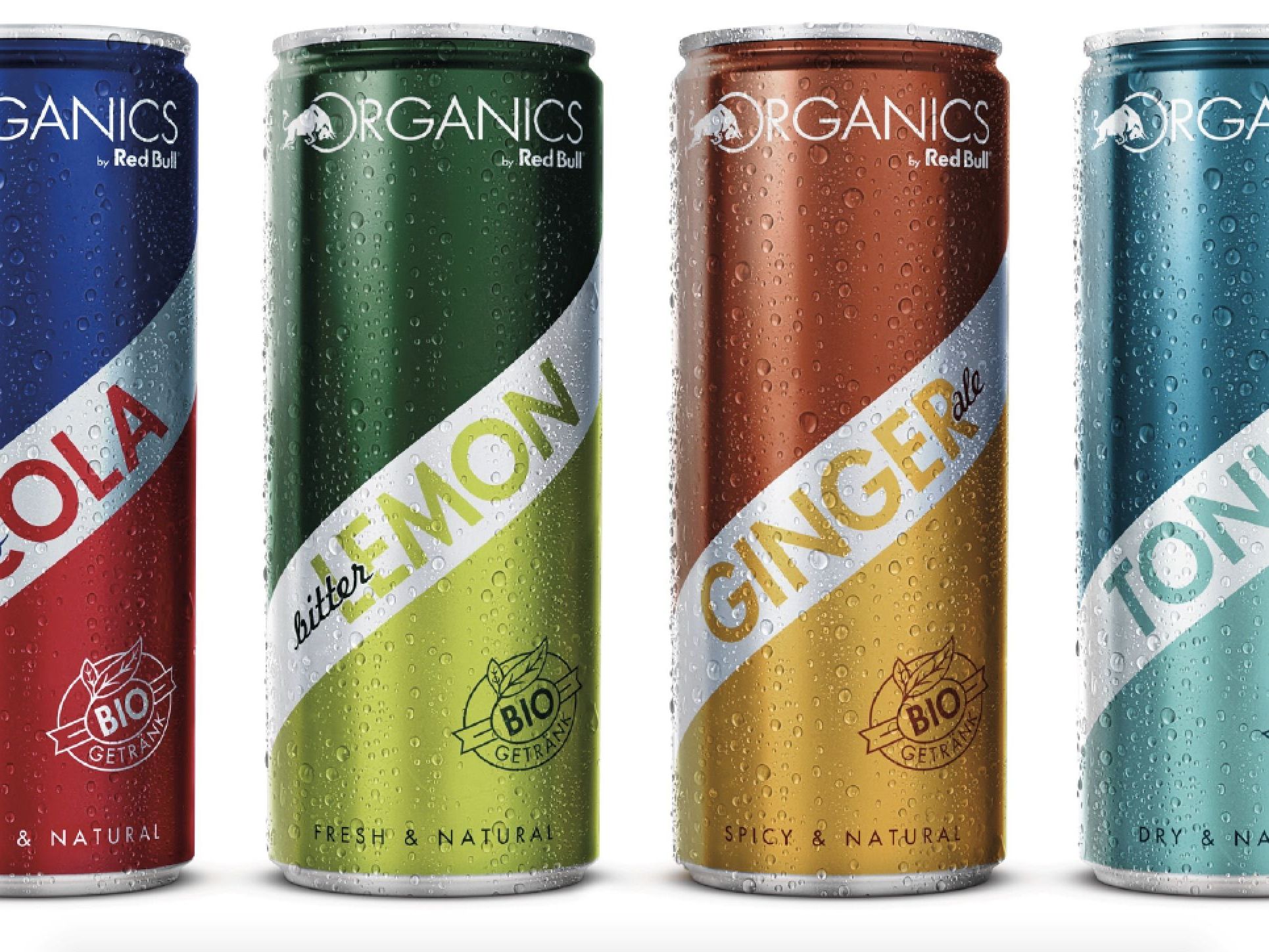 Die neuen Red Bull-Bittergetränke "Organics". Die neuen Red Bull-Bittergetränke "Organics".