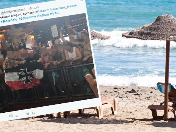 Reichskriegsflagge im Party-Lokal ausgerollt und "Ausländer raus!" gebrüllt Reichskriegsflagge im Party-Lokal ausgerollt und "Ausländer raus!" gebrüllt