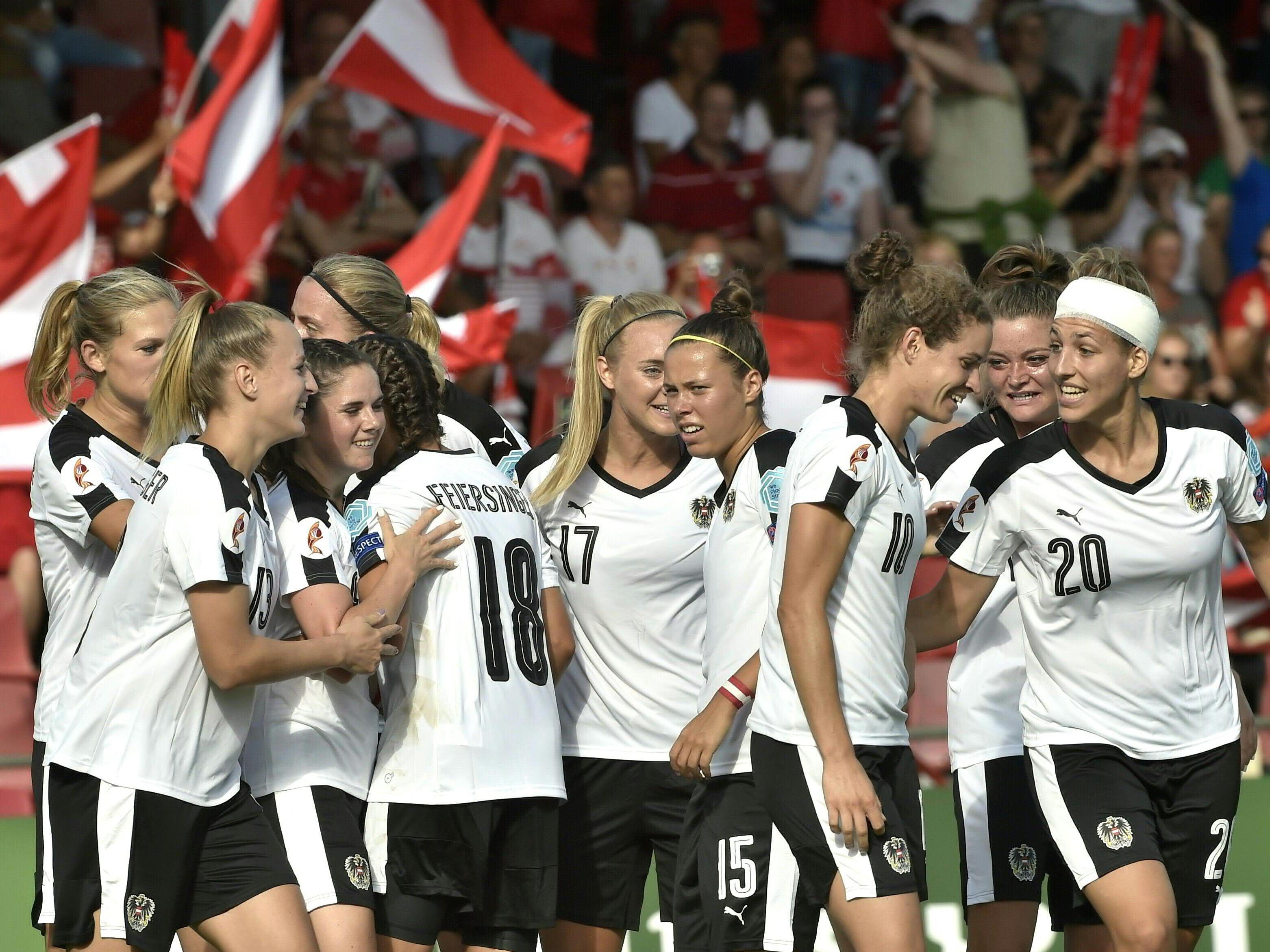 Österreichs Frauen durften gleich zum EM-Auftakt über einen Sieg jubeln.