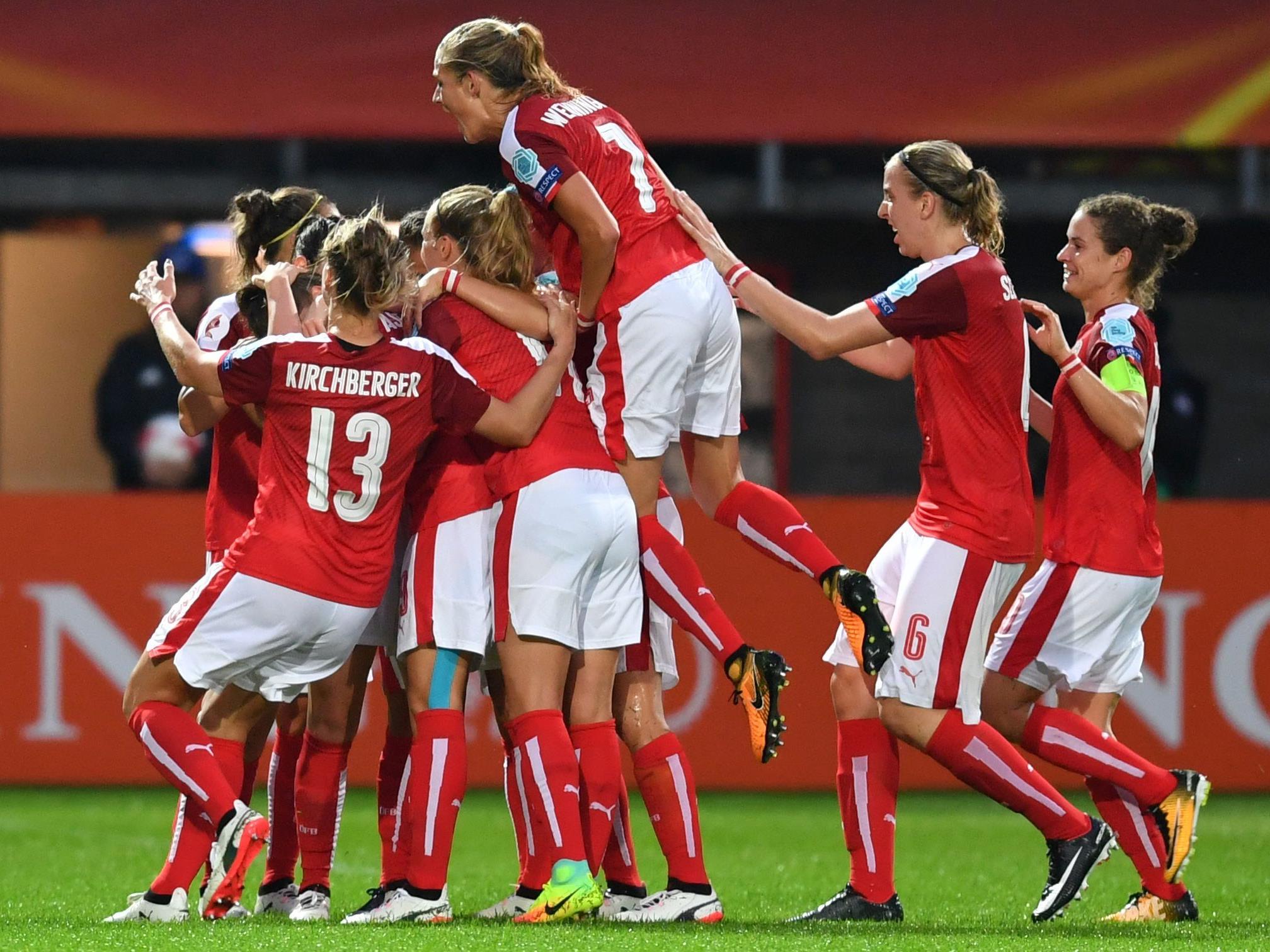 Österreichs Frauen-Nationalteam durfte auch im dritten Gruppenspiel jubeln.