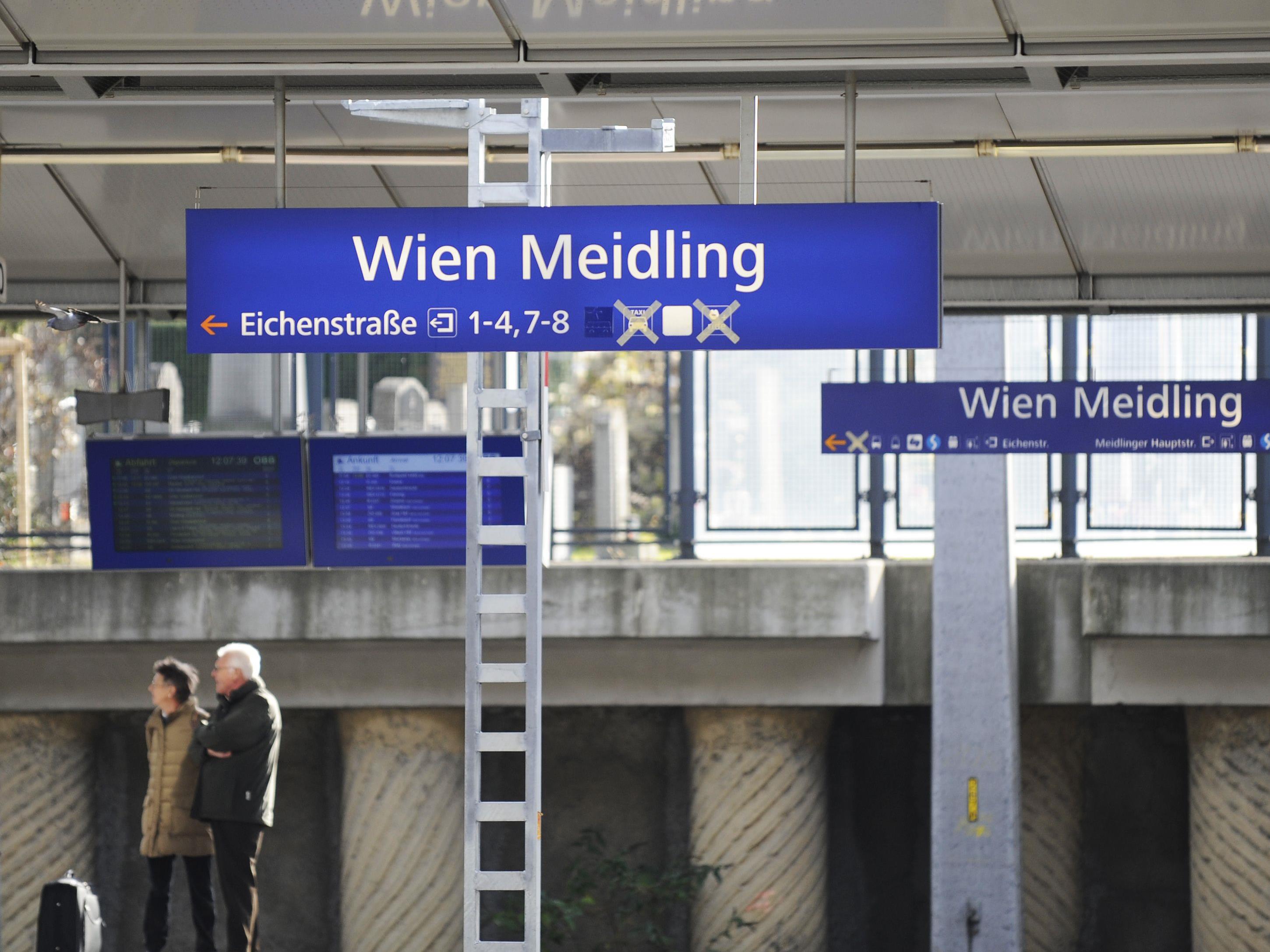 Der Zugsverkehr am Bahnhof Wien Meidling ist derzeit eingestellt