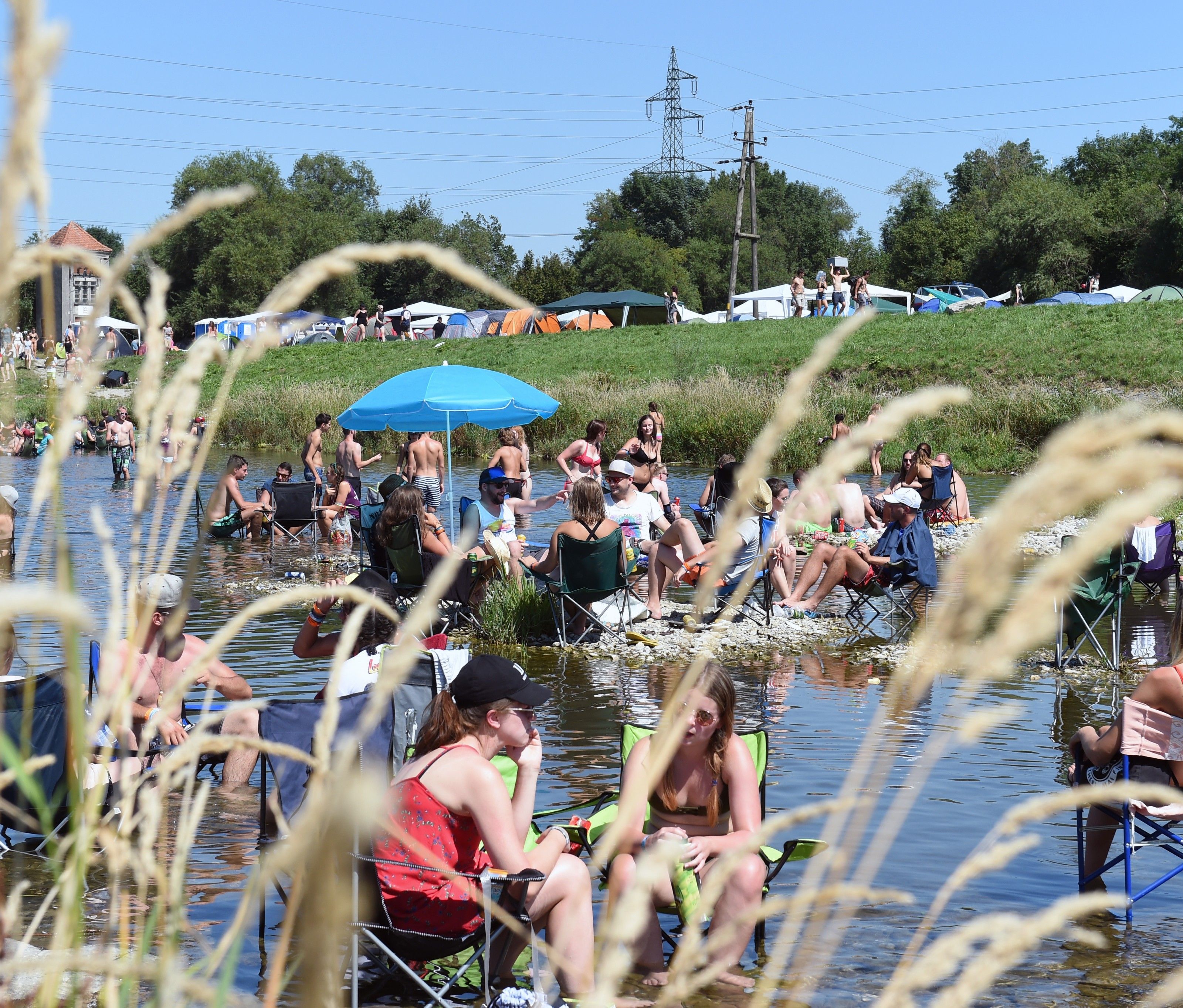 Die ersten Besucher des Frequency-Festivals 2017.