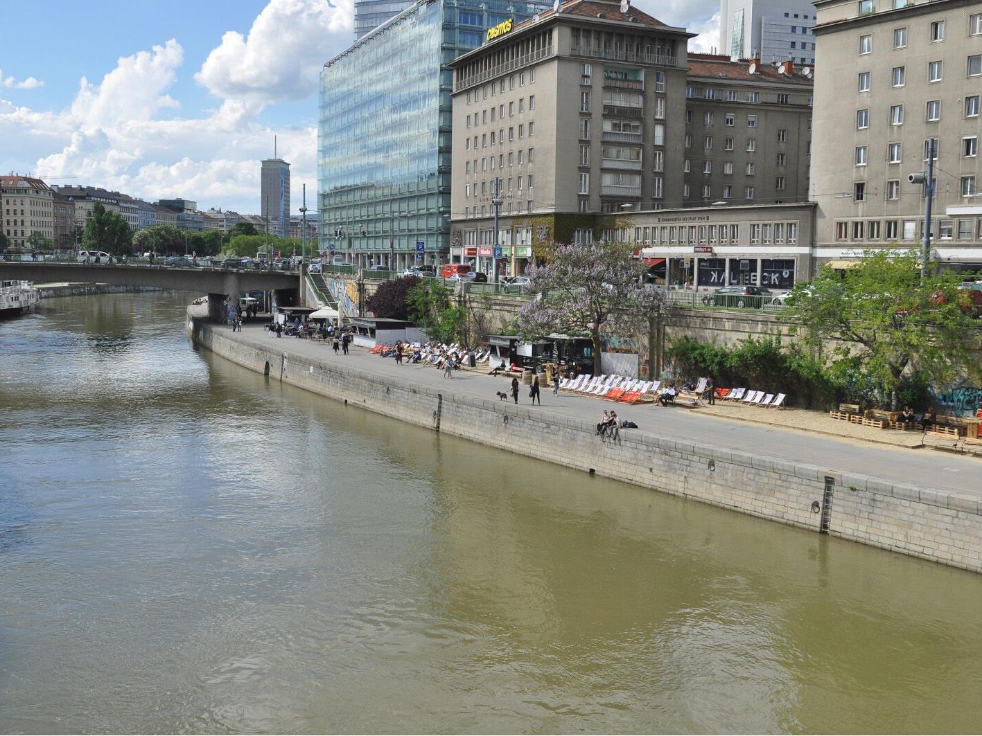 Trotz seines Sprung in den Donaukanal konnte die Polizei den Verdächtigen schließlich festnehmen.