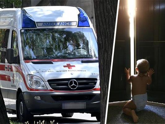 Ein Baby stürzte in Wien-Floridsdorf aus einem geöffneten Fenster.