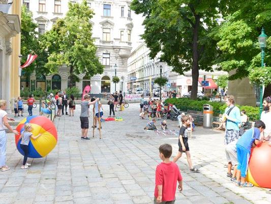 Bei der Wiener Spielstraße haben Kinder Vorrang.