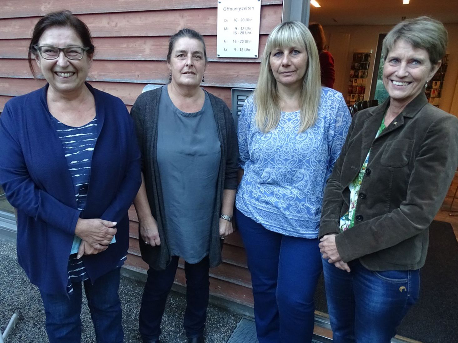 Die Emser Bücherfrauen Karin Amann, Cordula Mathis, Edith Sutter und Doris Streatfeild (v.l.)