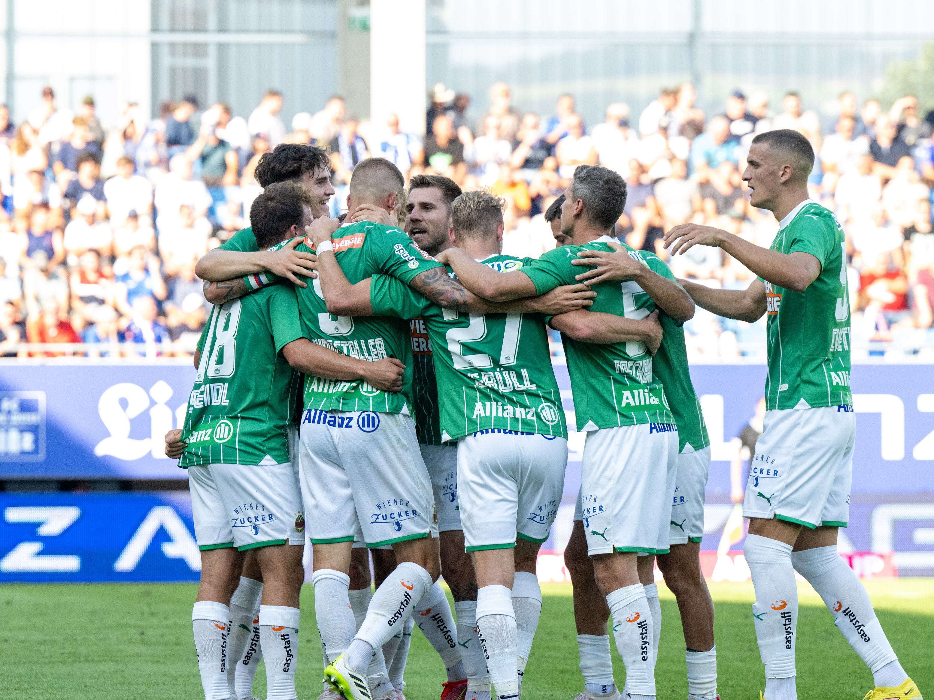 Zweites Erfolgserlebnis für Rapid Wien in dieser Woche. Zweites Erfolgserlebnis für Rapid Wien in dieser Woche.