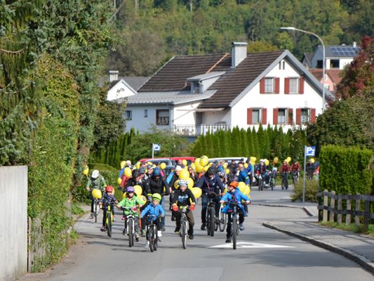 Ambitionierte Fahrradfahrer*innen bei der Fahrradparade Ambitionierte Fahrradfahrer*innen bei der Fahrradparade