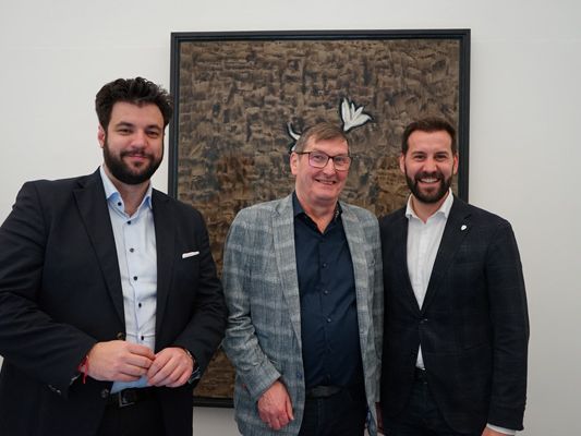 Cenk Dogan - Kulturstadtrat, Wolfgang Maurer, Bgm. Simon Tschann Cenk Dogan - Kulturstadtrat, Wolfgang Maurer, Bgm. Simon Tschann
