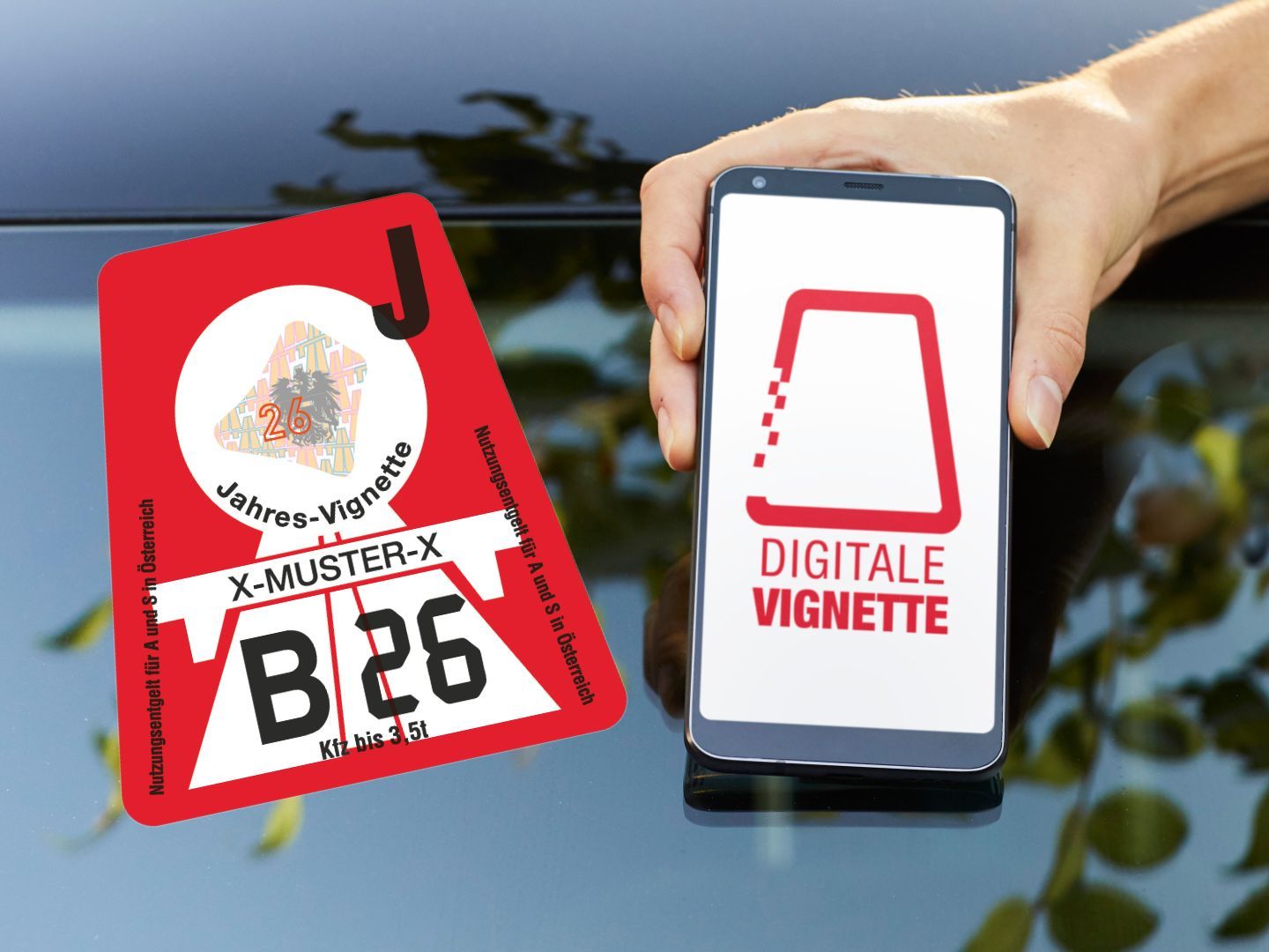 2026 leuchtet die Klebevignette noch in der Farbe "Feuerrot", danach gibt es nur mehr die digitale Version. 2026 leuchtet die Klebevignette noch in der Farbe "Feuerrot", danach gibt es nur mehr die digitale Version.