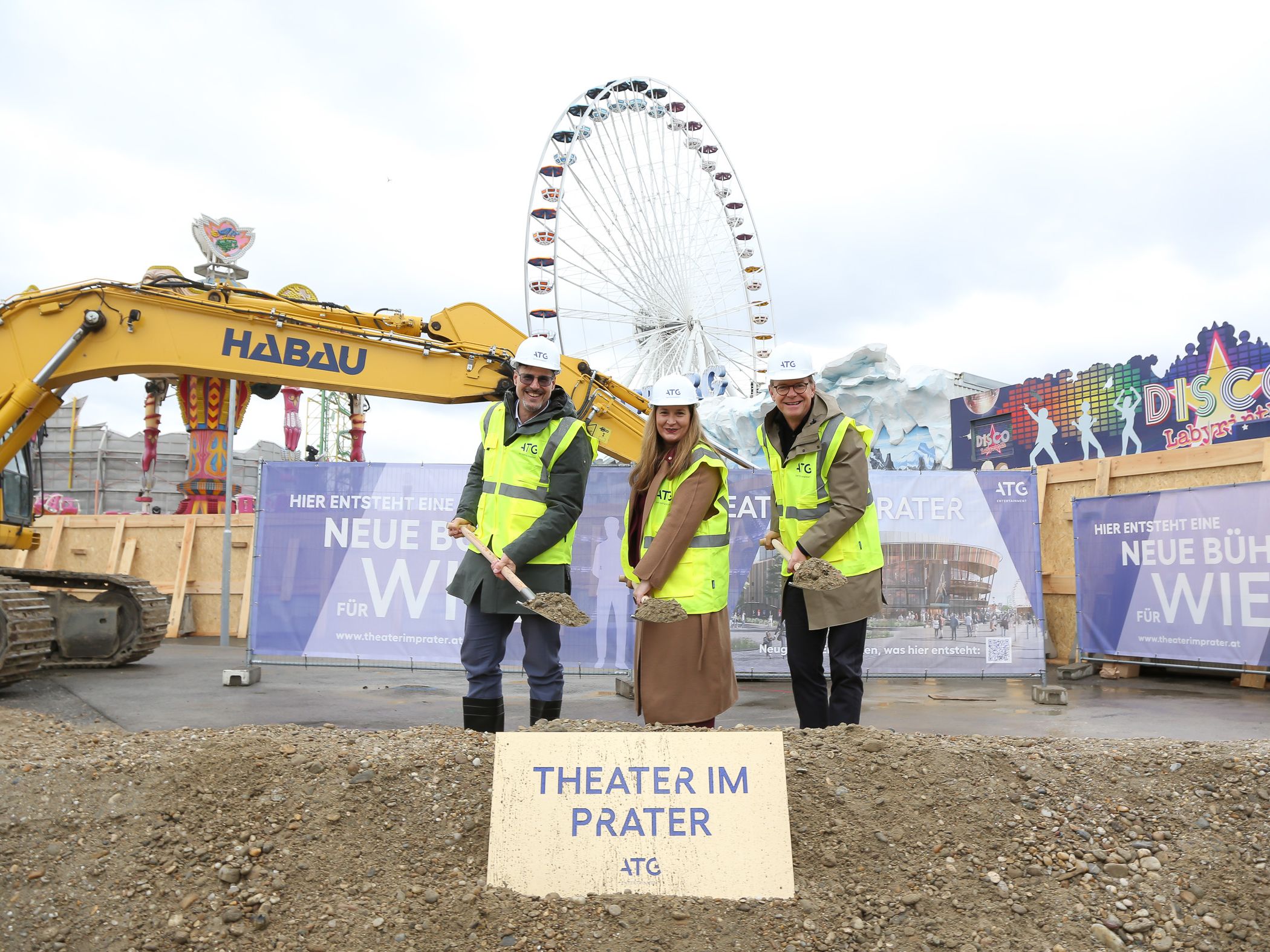Spatenstich für das "Theater im Prater". Spatenstich für das "Theater im Prater".