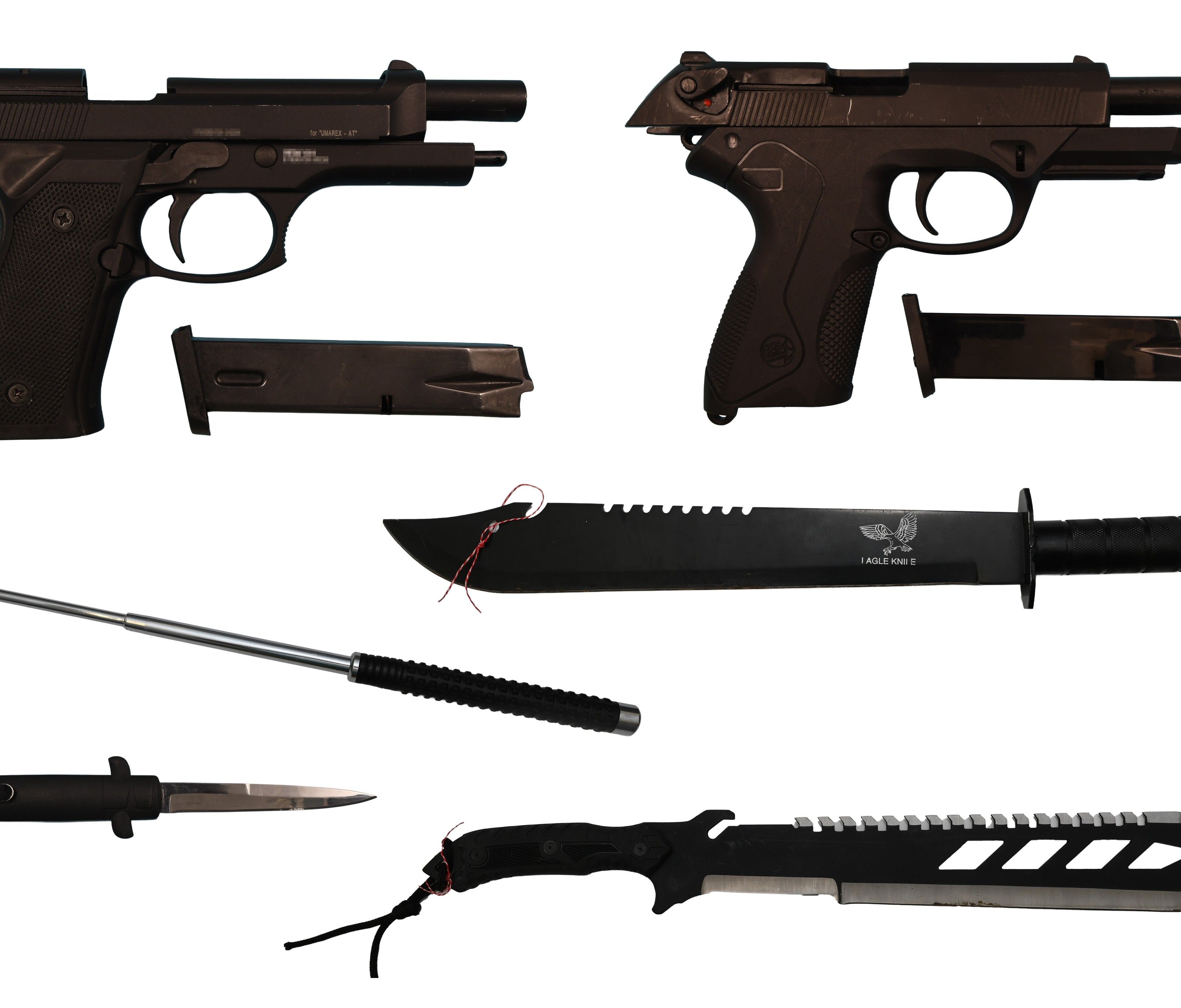 Diese Waffen wurden für den versuchten Raubüberfall in Perchtoldsdorf verwendet. Diese Waffen wurden für den versuchten Raubüberfall in Perchtoldsdorf verwendet.